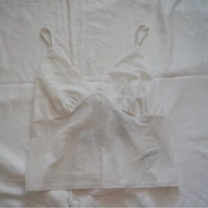 White Mesh Strappy Top